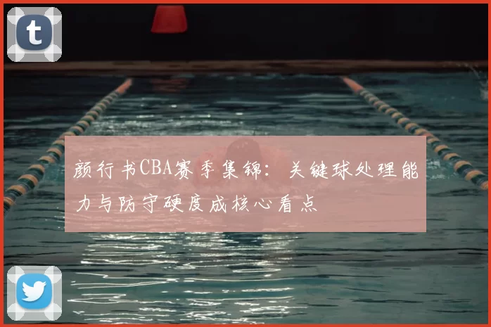 颜行书CBA赛季集锦：关键球处理能力与防守硬度成核心看点